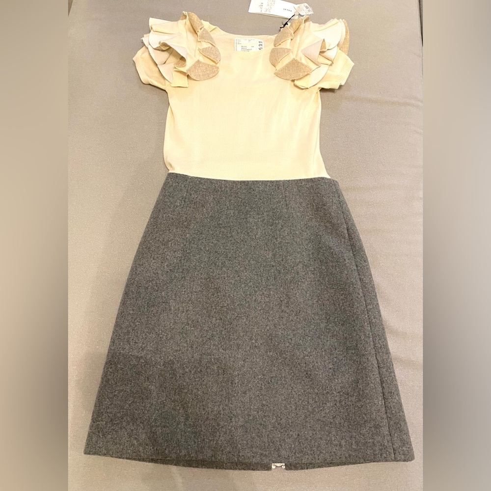 Sacai Wool Dress With Special Design, nerve been used, tag still attached.